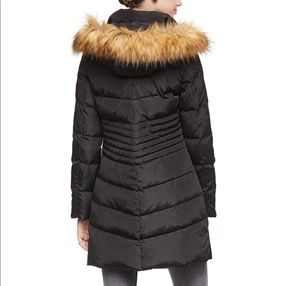 Black Long Parka Puffer Jacket - Picture 2 of 5